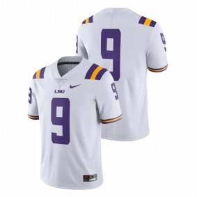 Men's LSU Tigers #9 White Limited Football Jersey